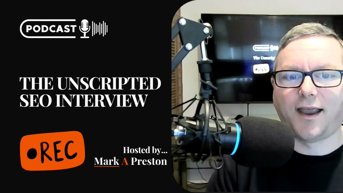 MarkPreston1969's tweet photo. The Unscripted SEO Interview podcast.
The journey so far...
> 12 amazing guests
> 430 unscripted questions
> 650 minutes of footage
All interviews are...
> 100% unscripted
> 100% unrehearsed
> 100% unedited (mistakes and all)
> ...and 100% REAL!
#SEO #Podcast #SEOmindset https://t.co/X2N9RGoshJ