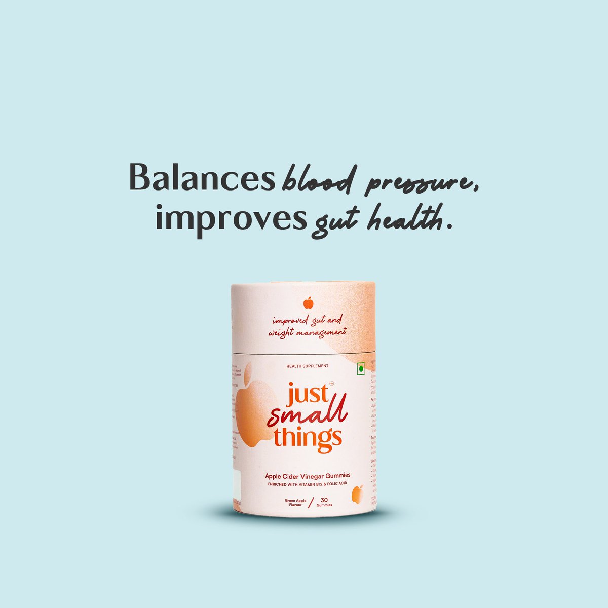 You can take care of your work, our Apple Cider Vinegar gummies will take care of you!

#JST #JustSmallThings #gummies #healthy #smallsteps #MakeABigChange #applecidervinegar #linkinbio