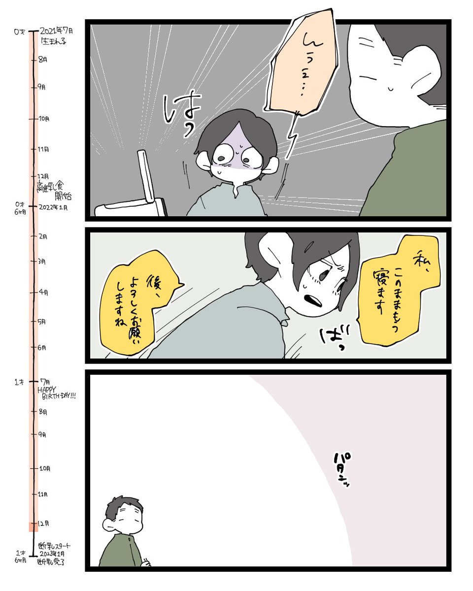 #娘の断乳記録 ⑧(2/3) 