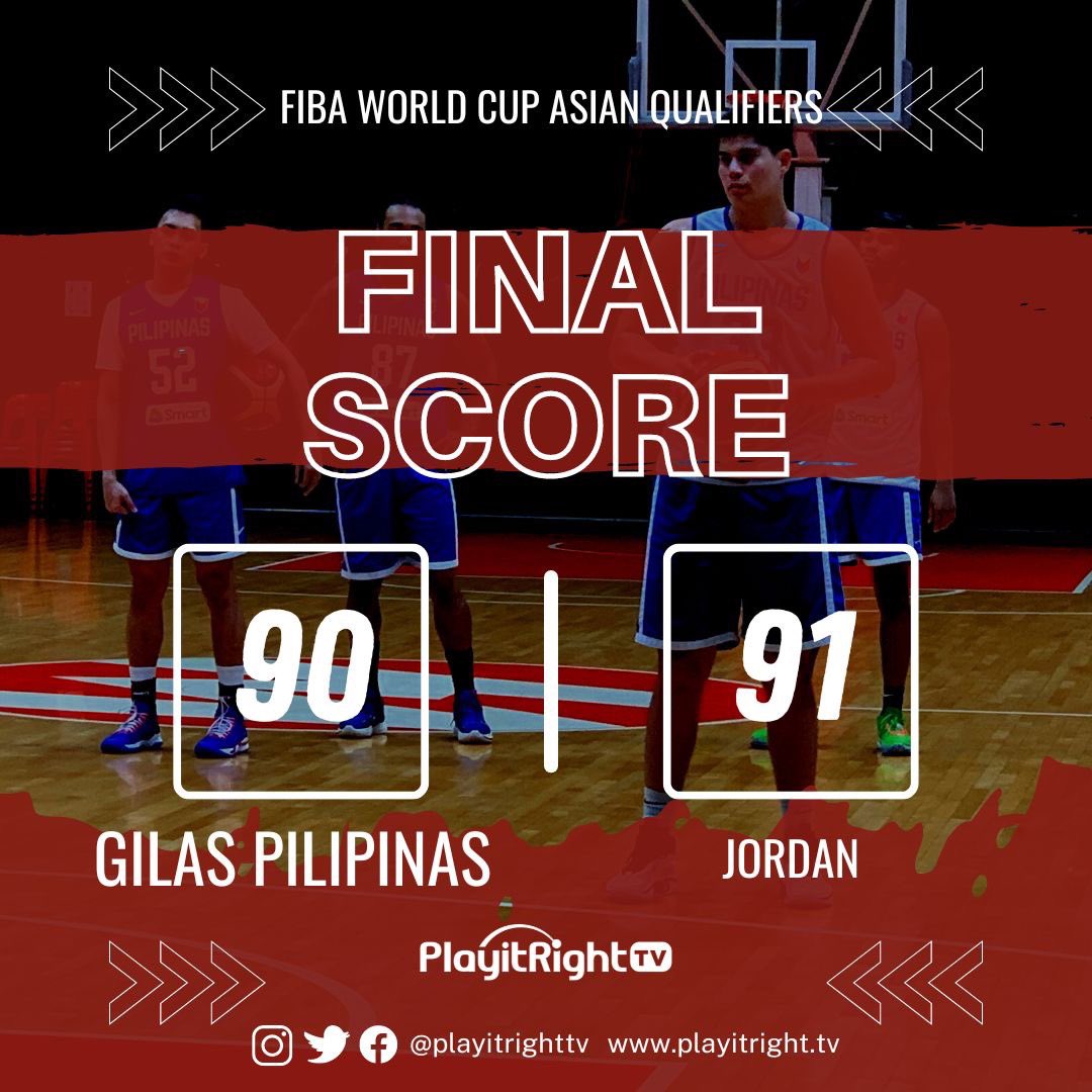 PlayitRightTV's tweet photo. What a game! What a great fight! Laban Pilipinas! ❤️🏀🇵🇭

 #PlayItRightTV #playitright #sportsph #sportsnews #SportsNewsPH #PUSO #PhilippinesVsLebanon #GilasPilipinas #FIBAWC #basketballph #Gilas #basketball #FIBA https://t.co/B0804Yo34o