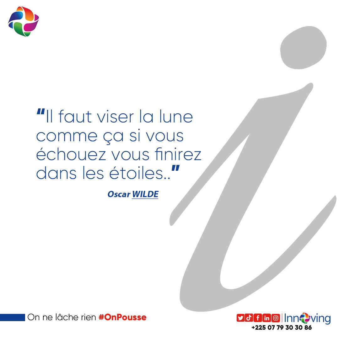 𝐂𝐡𝐞𝐫𝐬 𝐈𝐧𝐧𝐨𝐯𝐢𝐧𝐠𝐞𝐫𝐬, n’ayez pas de sous estime pour vous-mêmes. Soyez des conquérants audacieux💪💪

Excellente semaine prolifique

On ne lâche rien #OnPousse