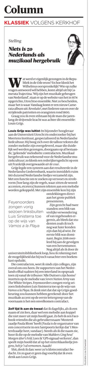 Naar aanleiding van onze nieuwste cd Revolutie beschrijft Merlijn Kerkhof ontroerende herrinneringen aan onze ‘founding father’ Louis Peter Grijp. 
de Volkskrant 
Nieuwsgierig naar de cd? Bestel hem hier: ow.ly/8H2p50N3nkb