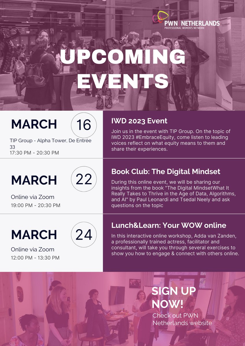 Are you ready for our upcoming #events in March? 
Stay tuned and sign up via: pwnnetherlands.net