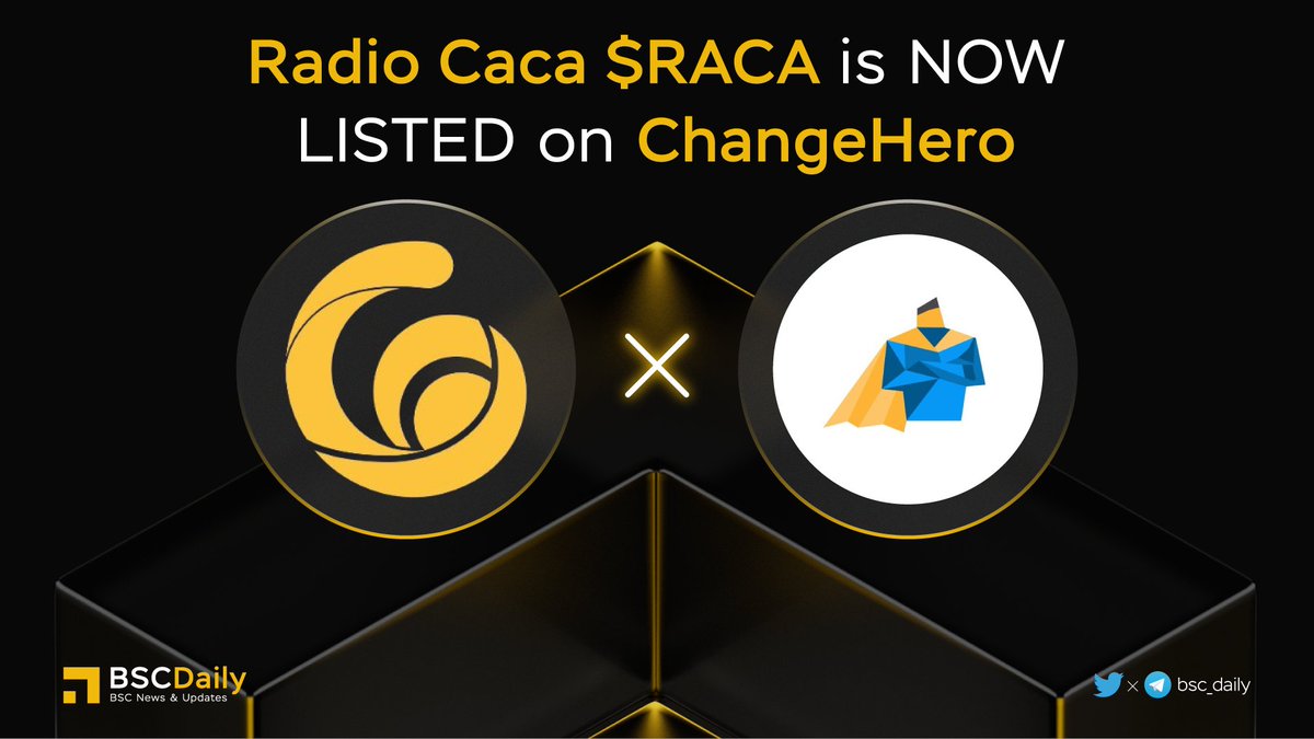 bsc_daily's tweet photo. 🎉 @RACA_3 is NOW LISTED on @Changehero_io 🚀

#CHANGEHERO - Instant Cryptocurrency Exchange.
Swap or buy BTC, ETH, and other cryptos without an account🧬

#RACA - 3D #Metaverse,Popular blockchain game #Metamon World, #NFT Marketplaces &amp; more😍

More details

#BNB #BSC #WEB3 https://t.co/LE7gbGDTHG