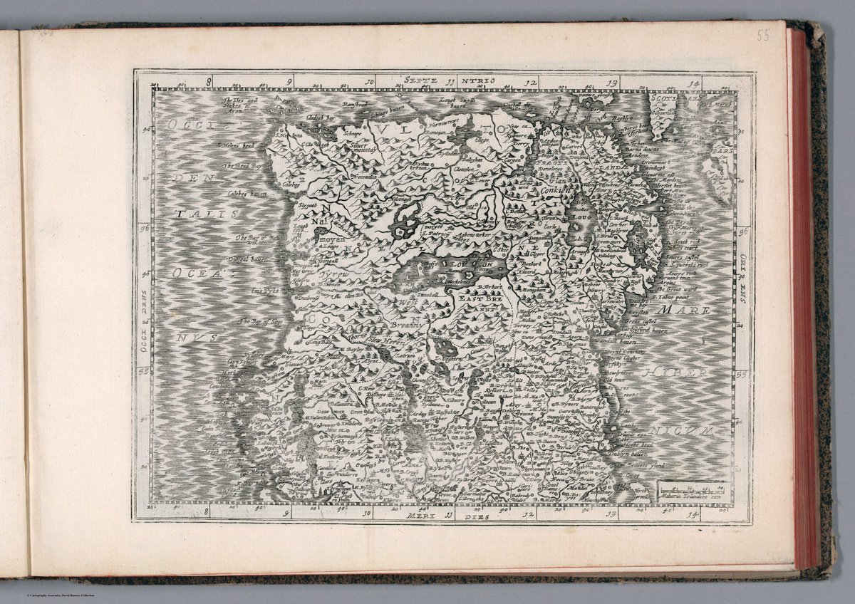 The latest edition of #MondayMappery features a map of Ireland ‘Irlandiae Regnum’ drawn in 1636. These are the Janssonius versions of Mercator’s reworked map published in Amsterdam in 1673. 
This map appears courtesy of <a href="/DavidRumseyMaps/">David Rumsey</a> <a href="/Stanford/">Stanford University</a>