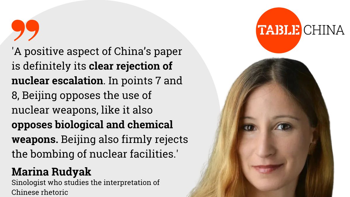 #China’s peace paper for #Ukraine is causing disappointment in the West. Sinologist @RudyakMarina explains the motives behind the paper in an interview with @MichaelRadunski. If the #West is clever, it can still make it a success.
The full interview: go.table.media/yMVL8