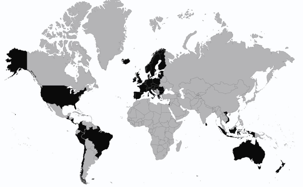 Three UK - Go Roam Availability Map with 71 Locations Worldwide. 

#ThreeUK #4G #roaming #mobile #telecoms