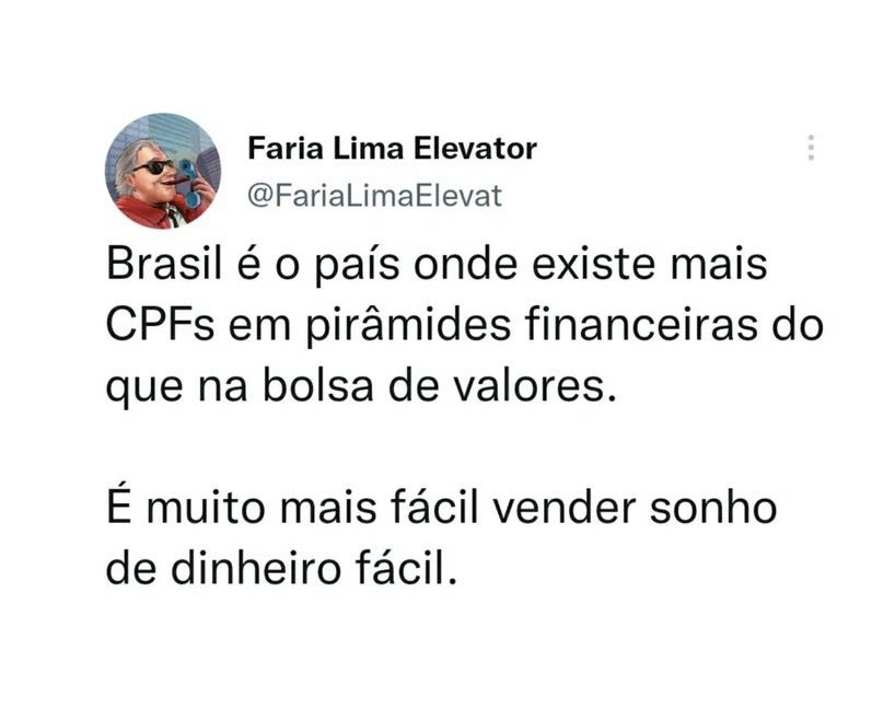 Dancouto7's tweet photo. O melhor do Brasil é o brasileiro…kkk #piramide #feliz #economia #mercado #farialima #BLACKPINK #politica https://t.co/O1m8iRFOCb