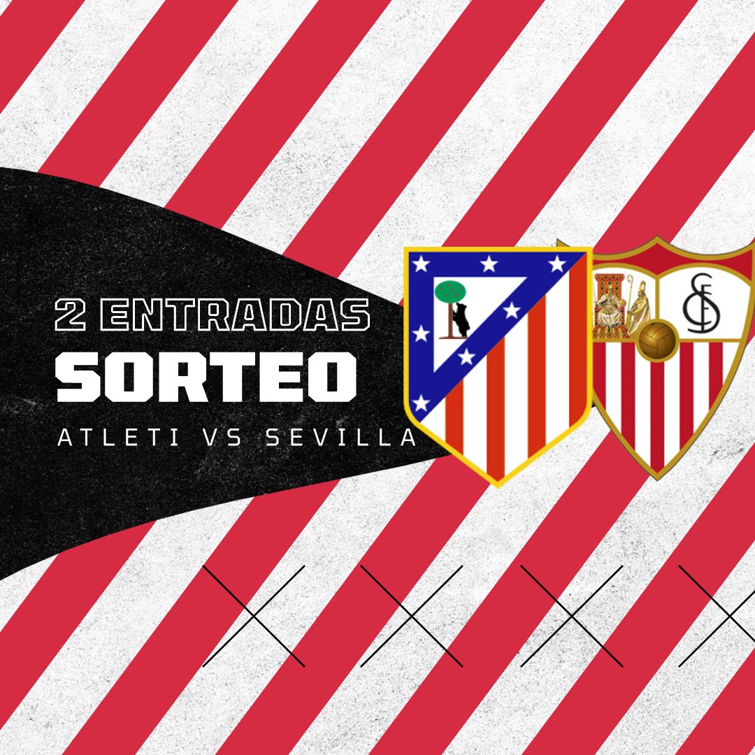 🎁𝐒𝐎𝐑𝐓𝐄𝐎 𝐄𝐍𝐓𝐑𝐀𝐃𝐀𝐒

Hoy estrenamos nuestro TWITCH (19h con Rubén Uría) y para celebrarlo...

🔥¡SORTEO de 2 entradas para el 𝐀𝐓𝐋𝐄𝐓𝐈 𝐯𝐬 𝐒𝐄𝐕𝐈𝐋𝐋𝐀!

⚠️REQUISITOS:
1. Dar RT a este tweet
2. Seguirnos en Twitch: twitch.tv/atletico_stats

¿Ganador? Este JUEVES