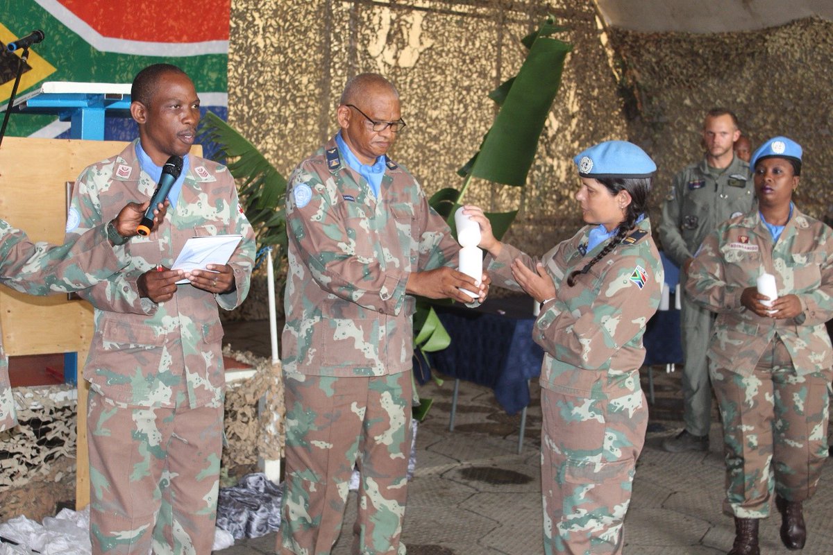 SANDF_ZA's tweet photo. READ || The Memorial Service of the late Sergeant Vusimusi Joseph Mabena was held in Goma Democratic Republic of Congo.

https://t.co/bVPFu37OD1

#SANDF
#JointOperationDivision
#RSABATT
#DRC
#RIPSASoldier https://t.co/NBu75BNPSk