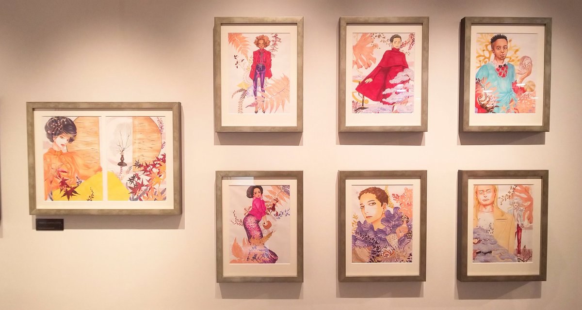 tamagawaya_uc's tweet photo. 「 #安野モヨコ展 #ANNORMAL 」@ #ジェイアール名古屋タカシマヤ 本当に読んでないが、、展覧会だけで凄みが(断片的知識はあり)。
ハッピー白・さくらん黒・シュガシュガ輝・オチビ淡・鼻下廃と、色を勝手に判定。
ヴォーグやジブリに似合うファッション絵。
全く違う画法のオチビも安野モヨコ絵。 https://t.co/n5pT0EgQhI
