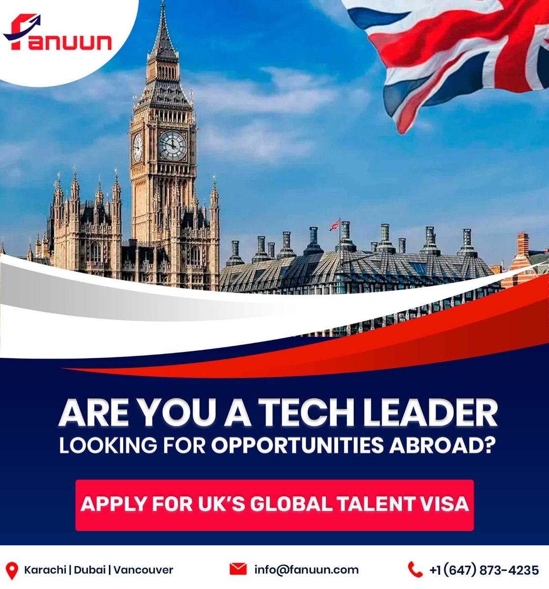 FANUUNcon's tweet image. Are you in the tech industry and looking to immigrate to the UK?
The UK&apos;s Global Talent Visa offers some fantastic benefits for leaders and potential leaders in digital technology!
#FANUUN   #ukmmigration #migratetouk  #globaltalentvisa #uk
 #immigration