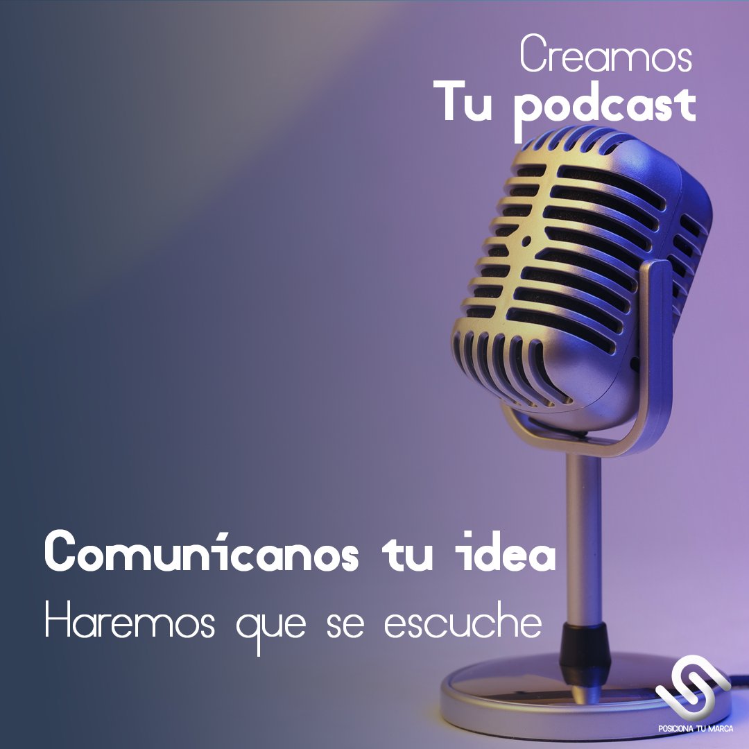 posicionamarca's tweet photo. 👉 En Posiciona Tu Marca nos dedicamos a la creación de #podcast 👩‍💻

💭 Te ayudamos a crear el contenido de tu podcast
🤔 Planificamos y nos encargamos de su realización 
↪ Organizamos y programamos su publicación https://t.co/pZ4vbAzFtn