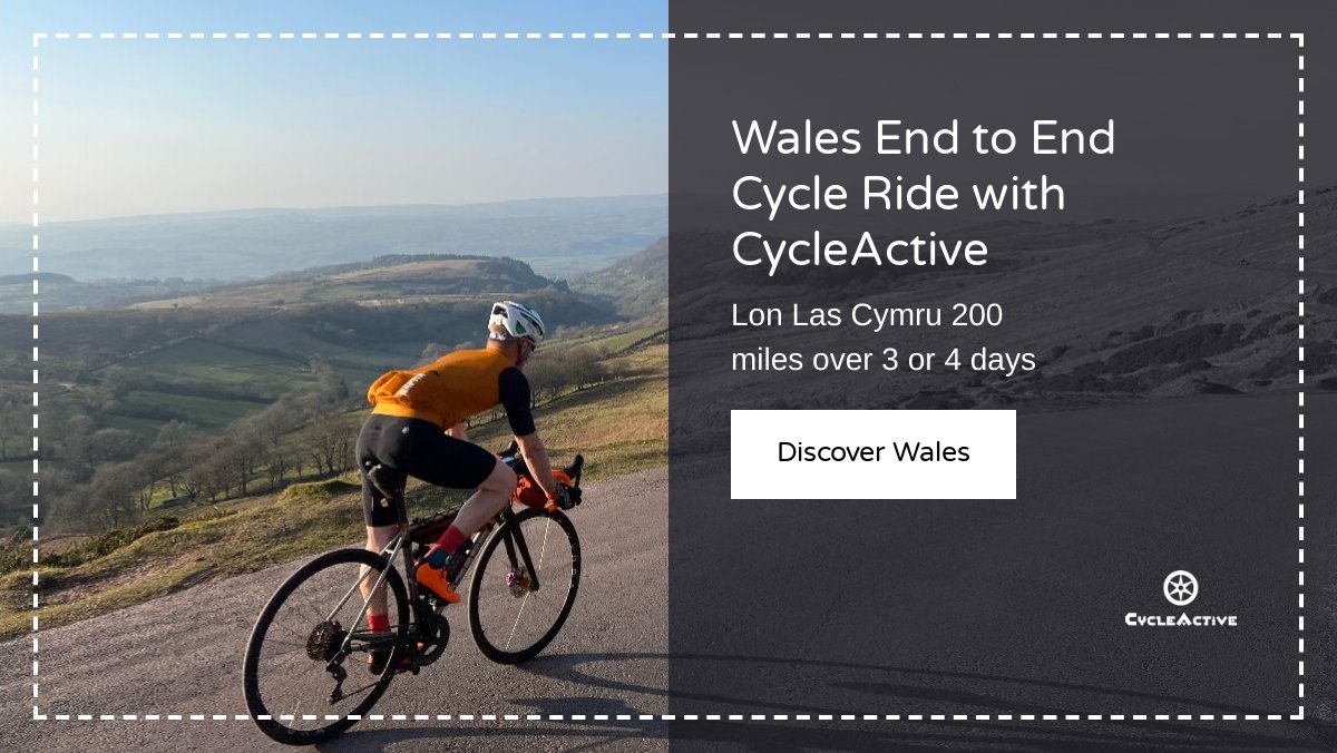 CycleActive's tweet photo. Wales End to End Road Cycling - 4 places left 
The Wales End to End cycle ride is a fabulous coast to coast cycle route taking you across wild, beautiful, green, and rolling landscapes. Rural Wales, from the Black Mountains to the peaks of Snowdonia - https://t.co/EKYrHINREP https://t.co/dCbojk8ucJ