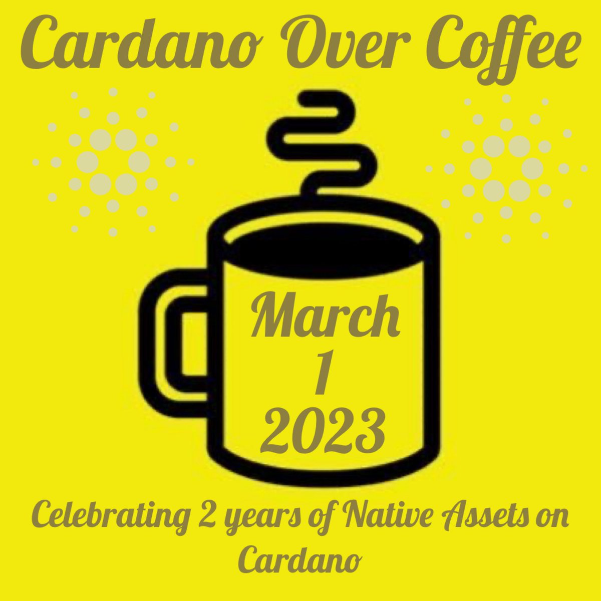 NOODZ ๐ (@cardanonoodz) on Twitter photo Excited to hop on <a href="/coc_space/">Cardano Over Coffee</a> with <a href="/Jennycitalinda/">Jenny Brito</a> this Wednesday, March 1, to celebrate 2 YEARS of Native Assets on Cardano! ๐๐พโ๏ธ๐
A look back on how our ecosystem has evolved, and a toast to the many years ahead! ๐ฅ
2:30 PM UTC / 9:30 AM EST / 6:30 AM PST/ Excited to hop on <a href="/coc_space/">Cardano Over Coffee</a> with <a href="/Jennycitalinda/">Jenny Brito</a> this Wednesday, March 1, to celebrate 2 YEARS of Native Assets on Cardano! ๐๐พโ๏ธ๐
A look back on how our ecosystem has evolved, and a toast to the many years ahead! ๐ฅ
2:30 PM UTC / 9:30 AM EST / 6:30 AM PST/