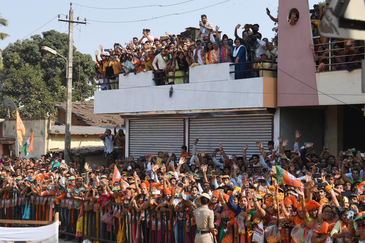 narendramodi's tweet image. I will never forget the affection I have received in Belagavi today. People from all sections of society came to shower their blessings.
