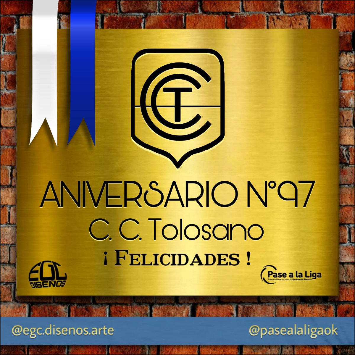 #CumplesLiguistas 

Hoy es el cumpleaños número 97 de #Tolosano. Felicitamos a toda su gente, por muchos más 🎉🎉

<a href="/CCTolosano/">Círculo Cultural Tolosano</a>