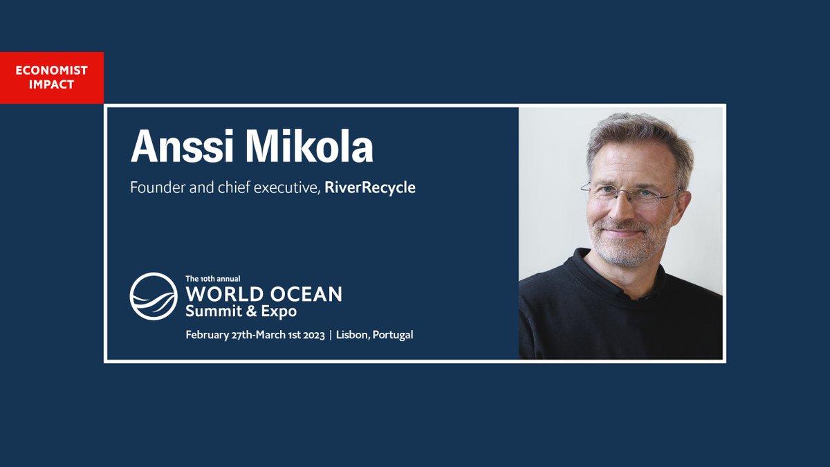 Tomorrow at 14.00 UTC, don't miss our founder and CEO, Anssi Mikola presenting on the innovation stage at the World Ocean Summit in Lisbon. @EconomistEvents @Economist_WOI

#OceanEconomy #plasticpollution #wastemanagement #oceancleanup #riverrecycle