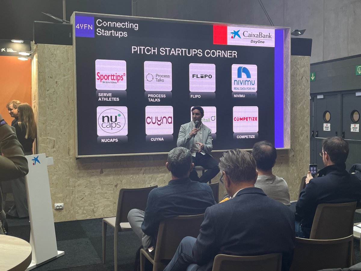 CABK_Connect's tweet photo. Ha sido todo un placer escuchar a las #startups @processtalks1, #ServeAthletes, @wideumofficial, @NivimuApp, @nucaps_nano, #Cuyna, @indigitall y @competize. #4YFN23 #MWC23 https://t.co/aiXJs6xJnW