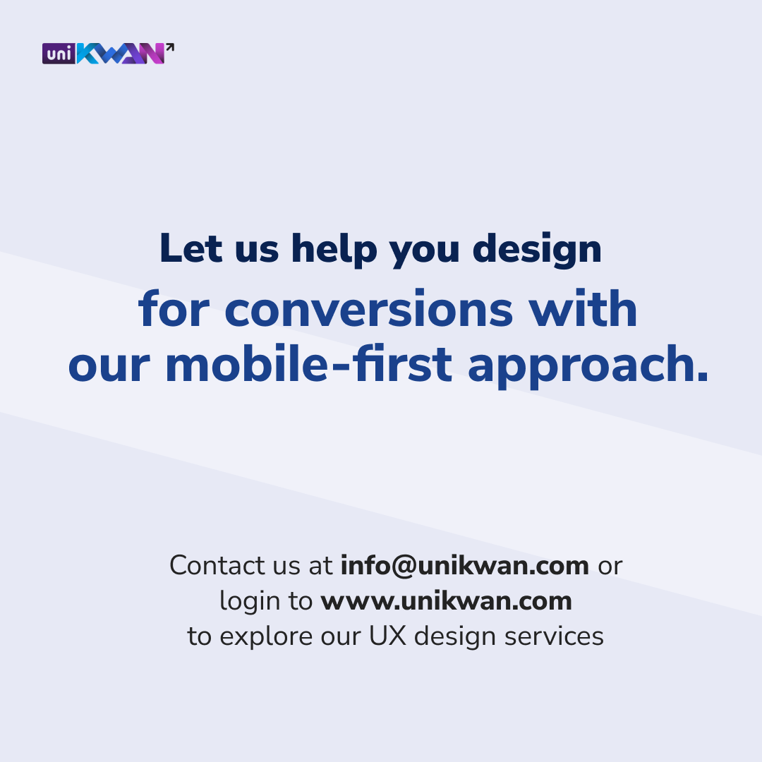 UniKwan's tweet photo. As users shift to mobile browsing, so too must our #design strategy. 

Reach out to us today at info@unikwan.com to explore how we can bring your vision to life. 

#unikwanforux #mobilefirst #mobiledesign #designconsulting #mobilewebdesign #internetofthings #designagency https://t.co/JyaaxAtkK1