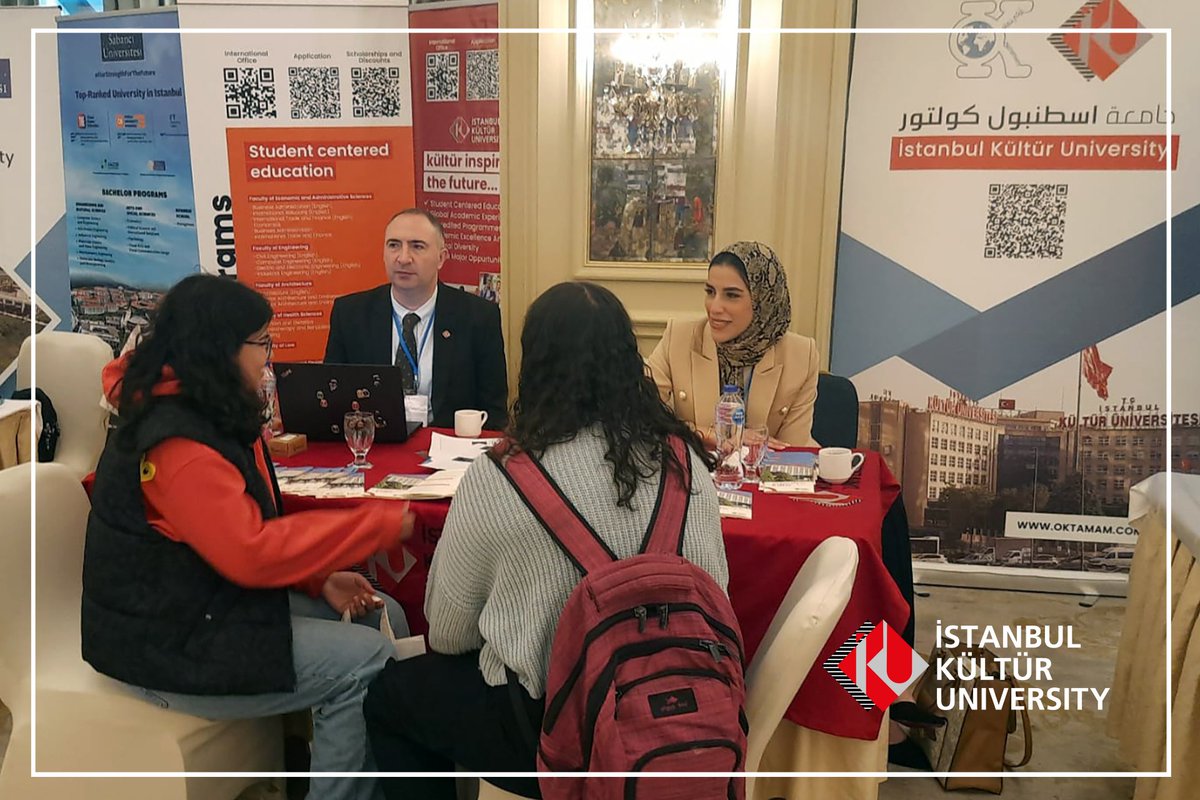 kultur_int's tweet photo. We attended the Turkish universities fair held in Cairo and Alexandria, Egypt between 23-25 February 2023, and gave information about our university to prospective Egyptian students.
#studyabroad #studyinturkey #studyinistanbul https://t.co/ExuaRiH2fW