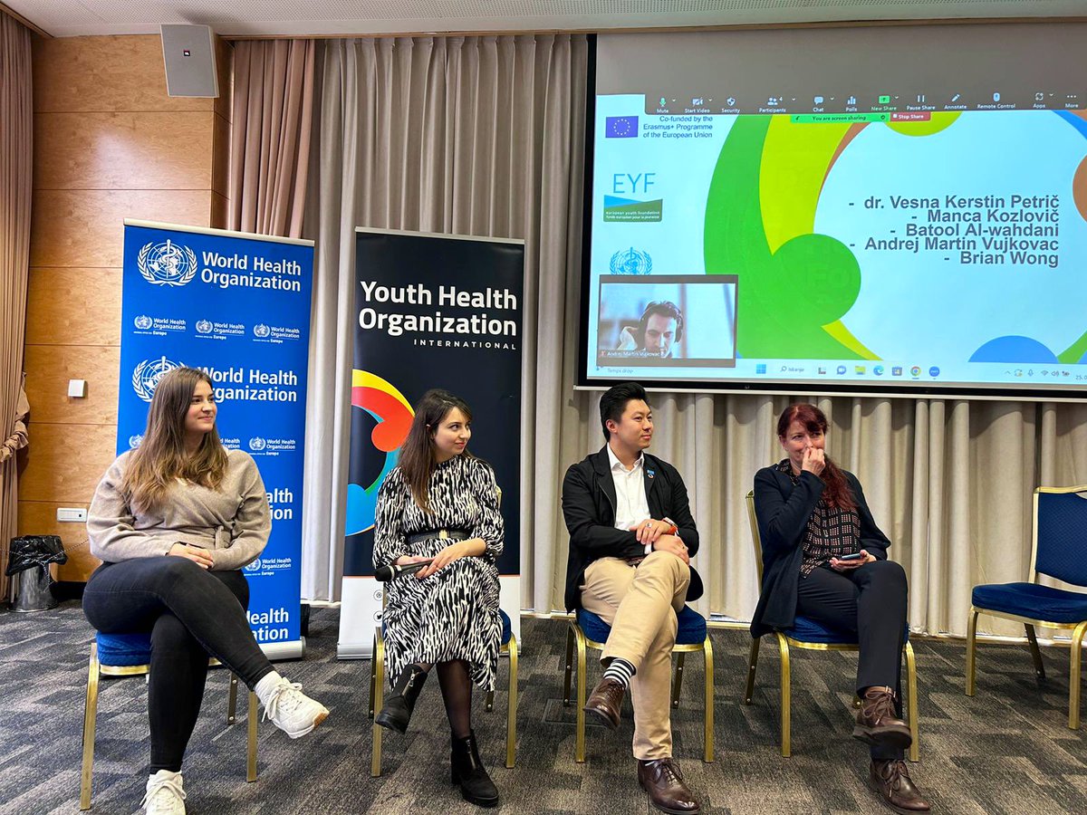 brianwong_'s tweet photo. That’s a wrap for the Portorož #YouthHealth Forum!
Great to share the floor w/ @WHO EB Chair Dr. Vesna Kerstin Petrič (@MinZdravje) &amp; fellow #youth for a discussion on “Youth Health Work”
S/O to @YHOint organisers &amp; all participants for actively contributing to my sessions! #PHYF https://t.co/xNdi8dYMXG
