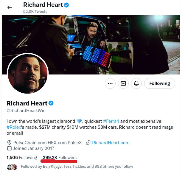 KostadinK's tweet photo. โค๏ธ #Hexicans our great leader @RichardHeartWin has almost 300 000 Followers.
๐ Let's make them 300 000 .
๐ฅShare this tweetโ๏ธ
#Hex #HexToTheMoon #HEXFlex #Crypto #BTC #ETH #Shib #MONEY #Finance https://t.co/E295dJwC62