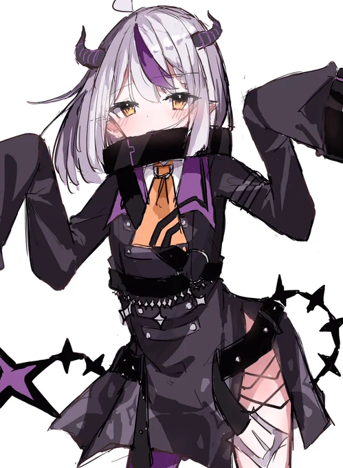 1いいねで髪が1mm伸びる1RTでツノが1mm大きくなるラプラスちゃん!! #laplus_artdesu  #ホロライブ 
