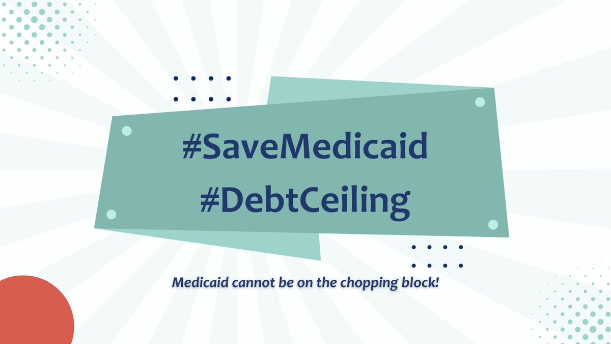 Today, we're joining advocates across the country in lifting up #Medicaid stories to help #SaveMedicaid.  There are rumblings that Medicaid might face cuts as part of the #DebtCeiling debate. We're here to stop that! Medicaid cannot be on the chopping block!