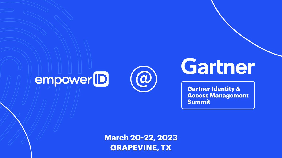 Thinking about attending the upcoming #GartnerIAM Summit? Join <a href="/EmpowerID/">EmpowerID</a> in Grapevine, Texas on March 20-23 and let's chat about the latest in #IAM, #CloudSecurity and the power of #ZeroTrust! Don't Forget: Booth #138

Register Now: gtnr.it/3Y30Ehd

 #Gartner #Identity