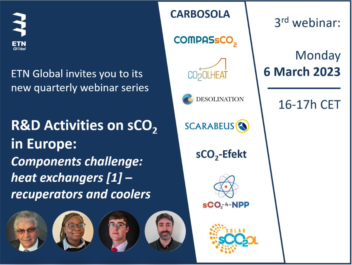 ⏰1 week to go! 

Announcing the complete list of #speakers for our next #webinar:

Savvas Tassou (<a href="/Bruneluni/">Brunel University of London</a>), Natalie Sarpong &amp; Daniel Georges (both Heatric), and Xavier Guerif (<a href="/Kelvion_HX/">Kelvion</a>) will speak about #recuperators and #coolers.

Registered? No?👉lnkd.in/e-Td8_Ty