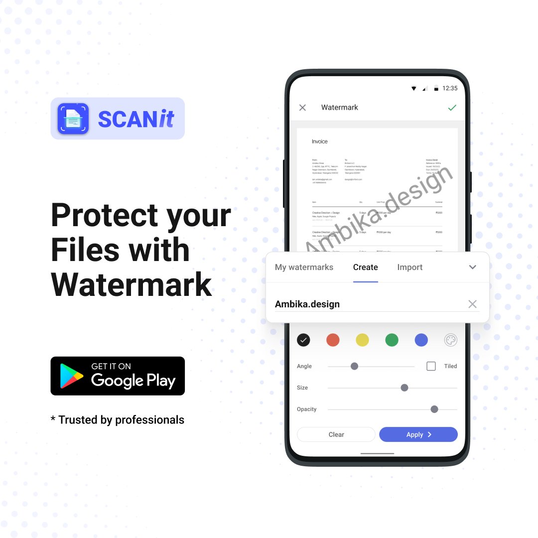 scanit_app's tweet photo. Add a watermark🖋 to your documents📑 using SCANit🕵️‍♀️ to protect them from the copyright©️ and avoid plagiarism🚫😎🤩

Download the app using the link:
https://t.co/31I1E2NJaQ

#Scanner #Scan #scanit #watermark #copyright #avoidcopyright #plagiarism #PlagiarismFree  #scannerapp https://t.co/7Xx3dtayct
