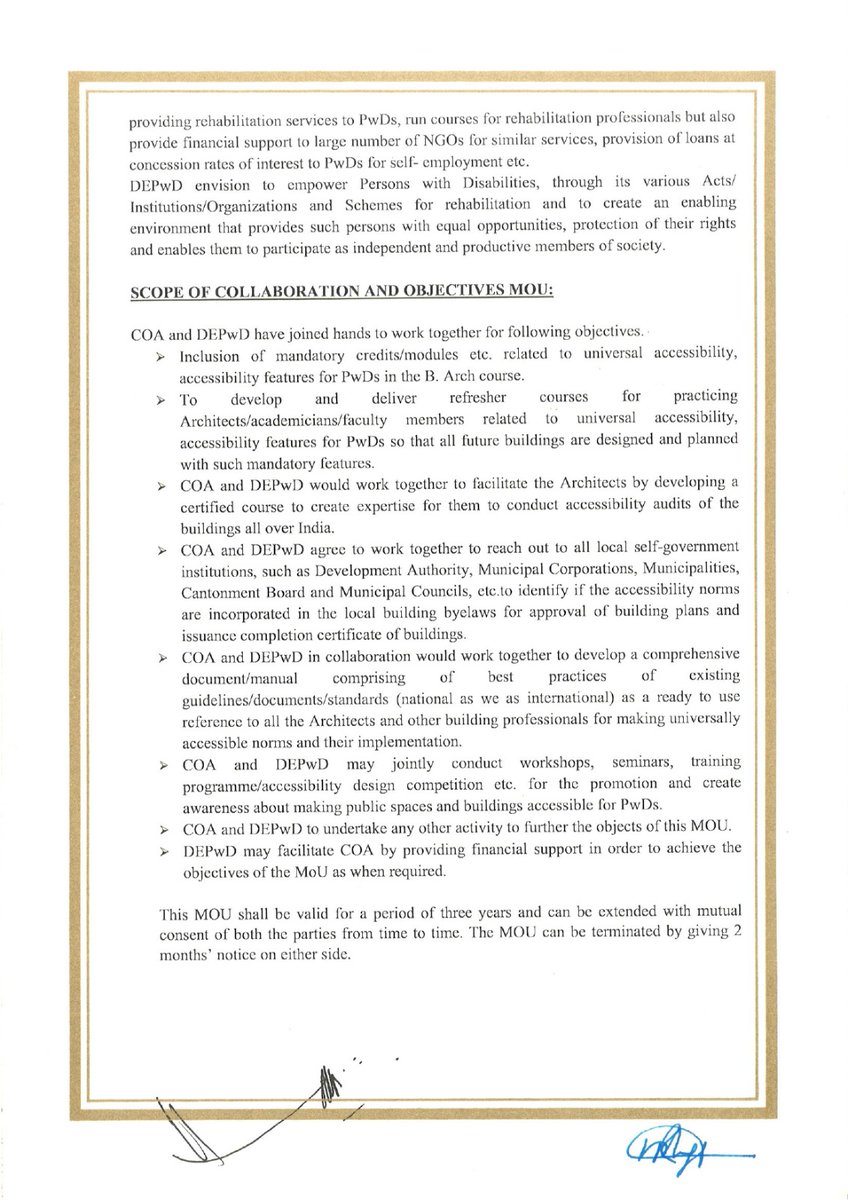 poornam_idam's tweet image. Council of Architecture recently signed an MoU with Department of Empowerment for Persons with Disabilities, @MSJEGOI for active participation of the architecture fraternity towards inclusive development of the society ensuring the principle of #LeaveNoOneBehind.
@g20org 1/n