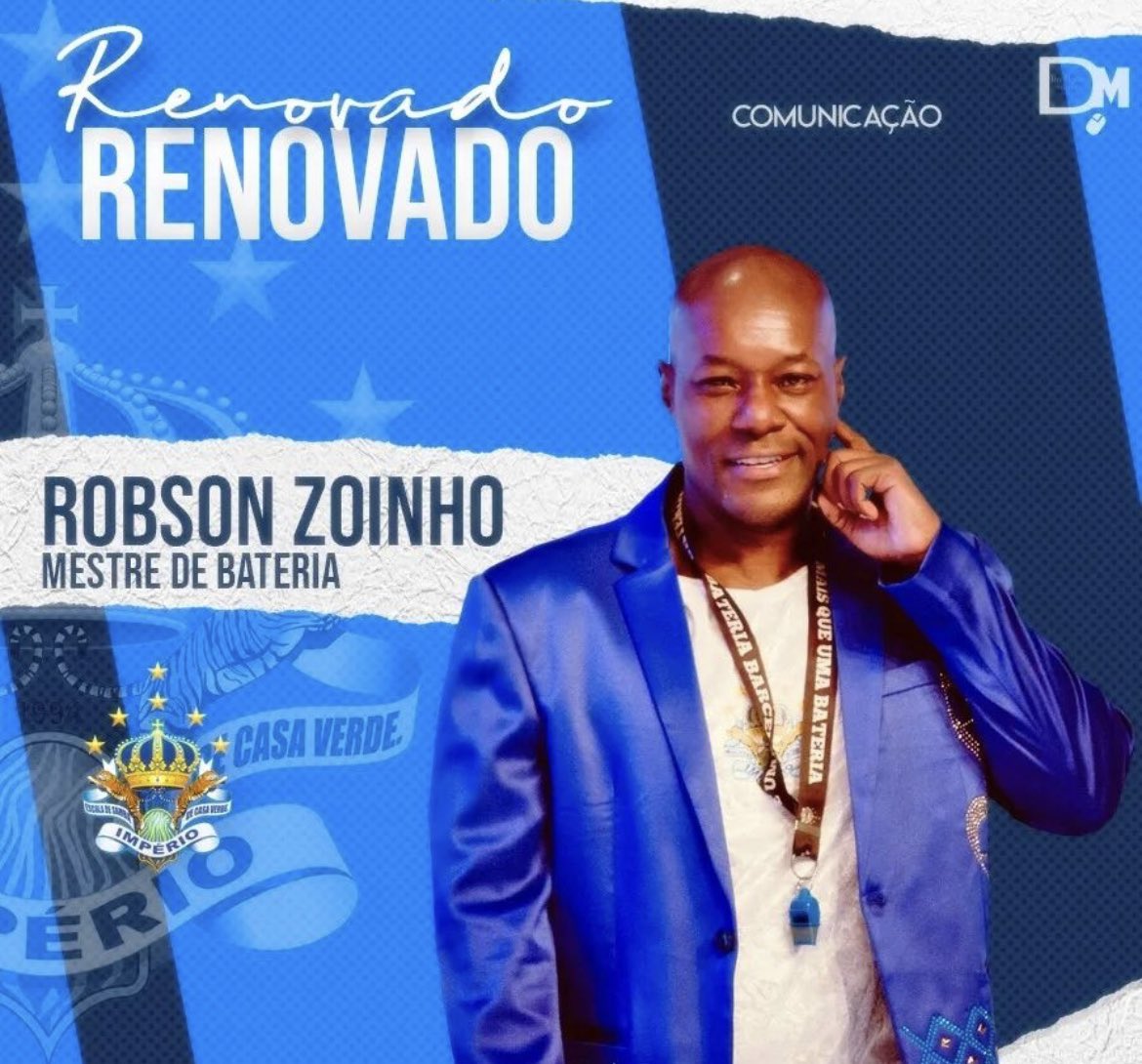 SambaNews_SN's tweet photo. A @ImperioSP anunciou a renovação de contrato do mestre de bateria Mestre Zoinho, do carnavalesco Leandro Barbosa, do coreógrafo da Comissão de Frente Anderson Rodrigues e do intérprete Tinga para o carnaval 2024!

#imperiodecasaverde #carnaval2024 #carnavaldesp #sambanewsoficial https://t.co/A3aem0mZzZ
