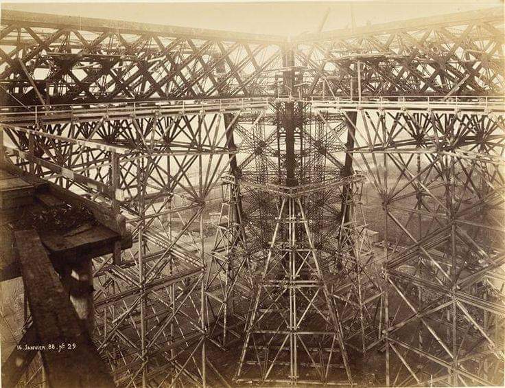 Louis-Émile Durandelle. Construction de la Tour Eiffel 1888. Paris ²⁸⁶k ...