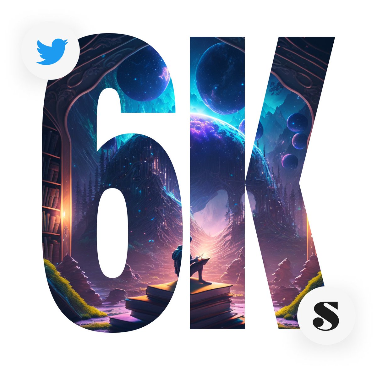 soltype_io's tweet photo. We just passed 6K followers here on Twitter 🤯😶‍🌫️ 
So cool to feel that we are doing something meaningful that the #NFTCommunity and #writerscommunity recognises as such! To celebrate, New slogan:
We make eBooks for NFT collectors (👈 opinions?)
#literaryNFTs #SOL #solanaNFT #nfts https://t.co/JVUFdcuqY0