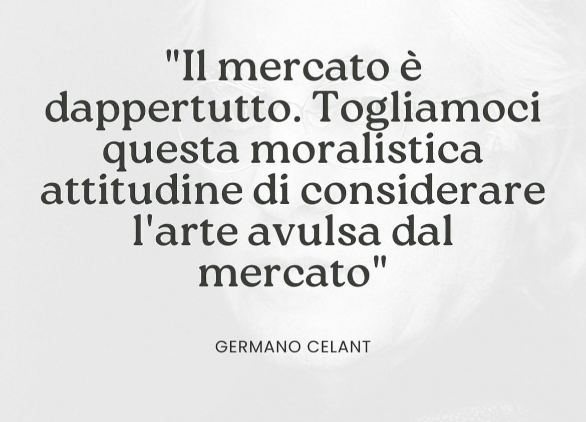 KomarekNFT's tweet photo. Market is everywhere 
Germano Celant
#artmarket #celant #artepovera @GermanoCelant @FondazioneMerz https://t.co/5W4IL6T2iA