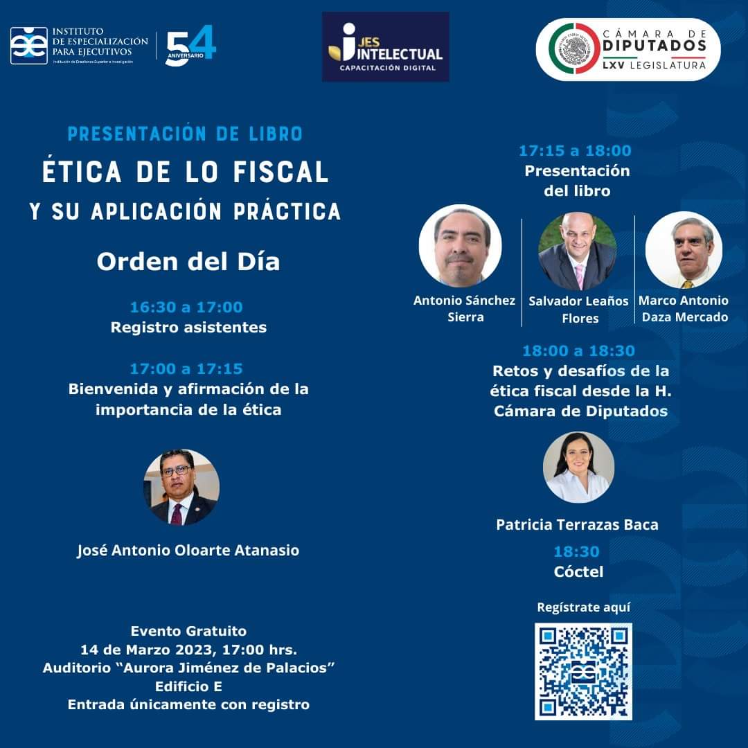 Un honor profesional y una distinción que agradezco al Dr. <a href="/SalvadorLeanosF/">Salvador Leaños</a> para que junto a la Dip. <a href="/PatyTerrazasBac/">Paty Terrazas</a> participemos en la #presentación de su #libro este próximo 14 de marzo en la Cámara de Diputados - H. Congreso de la Unión