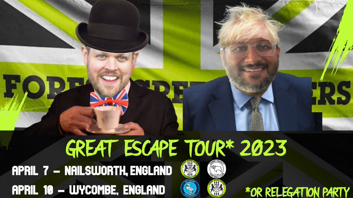 🇬🇧We’re coming back to the UK! Can’t wait to see old friends & this amazing club @FGRFC_Official again! May even get a few pods together soonish? 📢🌍 🚨 International fans! Would love you to join us in England! DM us! SO EXCITED! April can’t come soon enough 💚🖤 #WeAreFGR