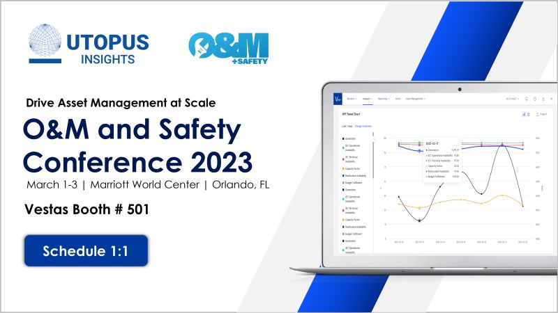 2 days to go! Come visit us at Vestas booth 501 and discover how Utopus Insights can be your trusted digital partner in asset management: asset monitoring, performance management, NERC GADS reporting, and work order management. Let’s chat! lnkd.in/gU9AM3PW