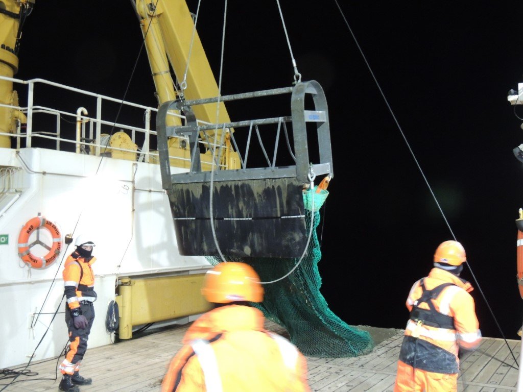 BAS_News's tweet image. Last night the seafloor biology team on #SDAScience tested two types of small trawls to sample animals from the sea floor. The sample came up with lots of mud so we all got messy sieving it away and revealing the amazing creatures inside! 📸@glupglup2