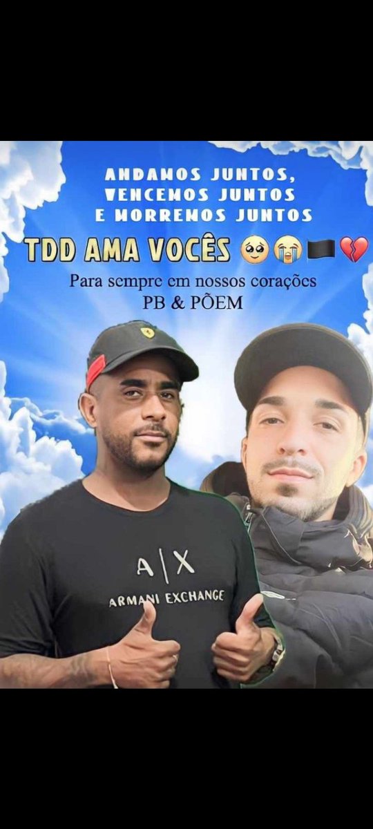 agente chora muito com a partida dos  irmaos,mas agente nao acredita que os irmaos se foi,dai agente fica esperando amanha para ver se eles volta,dai eles nao volta agente manda mensagem nao responde liga nao atende,ai a fixa cai que perdemos de fato irmãos😭😭😭 pb e poen😭😭😭