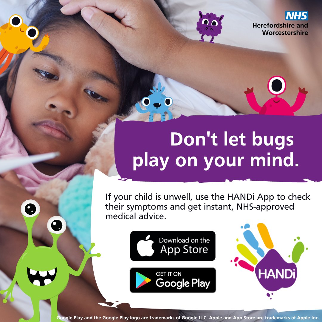 Download the new HANDi App now available to parents across Herefordshire and Worcestershire. HANDi gives you fast, free health advice approved by local NHS paediatricians. Read more about the app here: bit.ly/3YimJsE
