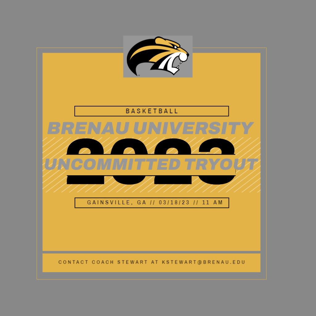 XianLopez10's tweet photo. On March 18th Brenau University WBB is having an open tryout 

The link to the registration. Is on the website under "inside Athletics", then "Camps" https://t.co/Vtieut6j7Z