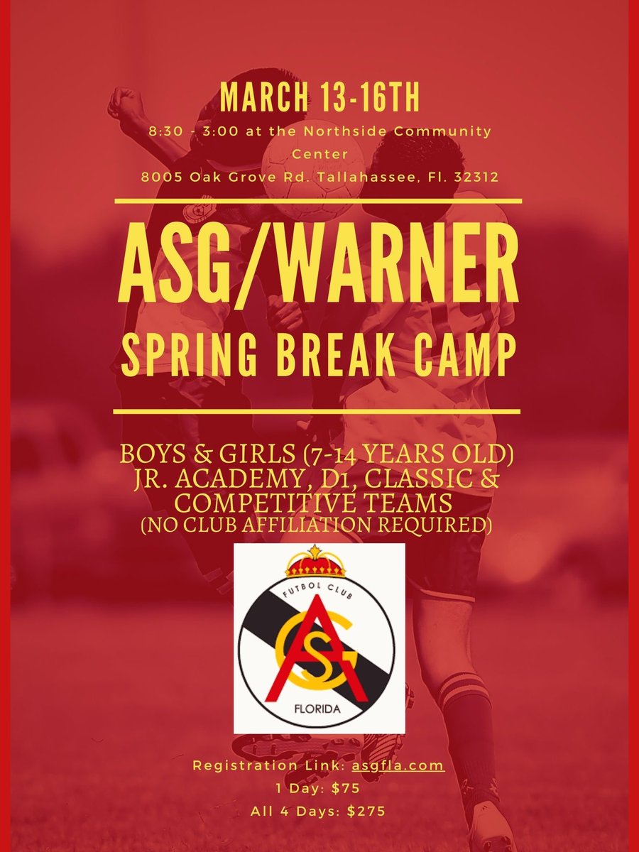 ASGFlorida's tweet image. 2 weeks left before our Spring Break Camp! Register before it is too late! Go to asgfla.com for registration details!