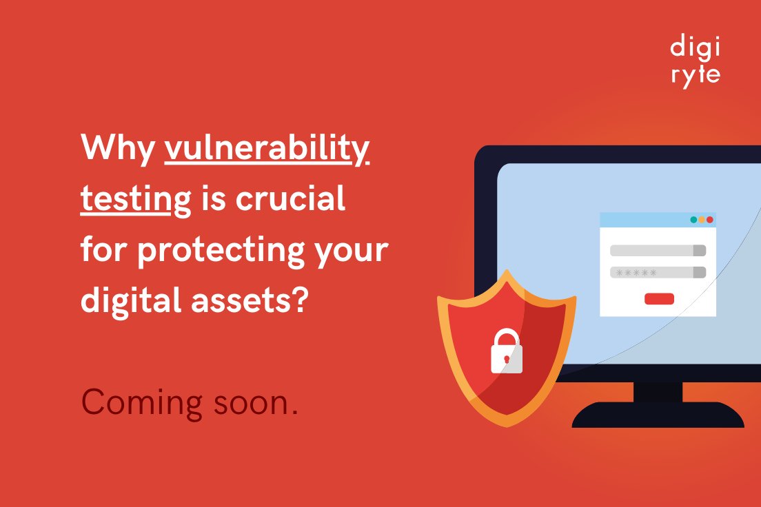 digiryte's tweet image. Cybersecurity is important, but have you heard about vulnerability testing? 🤔
Stay tuned for our upcoming blog post on why vulnerability testing is crucial for protecting your digital assets. 🔔
#cybersecurity #vulnerabilitytesting #protectyourassets #digitalassets