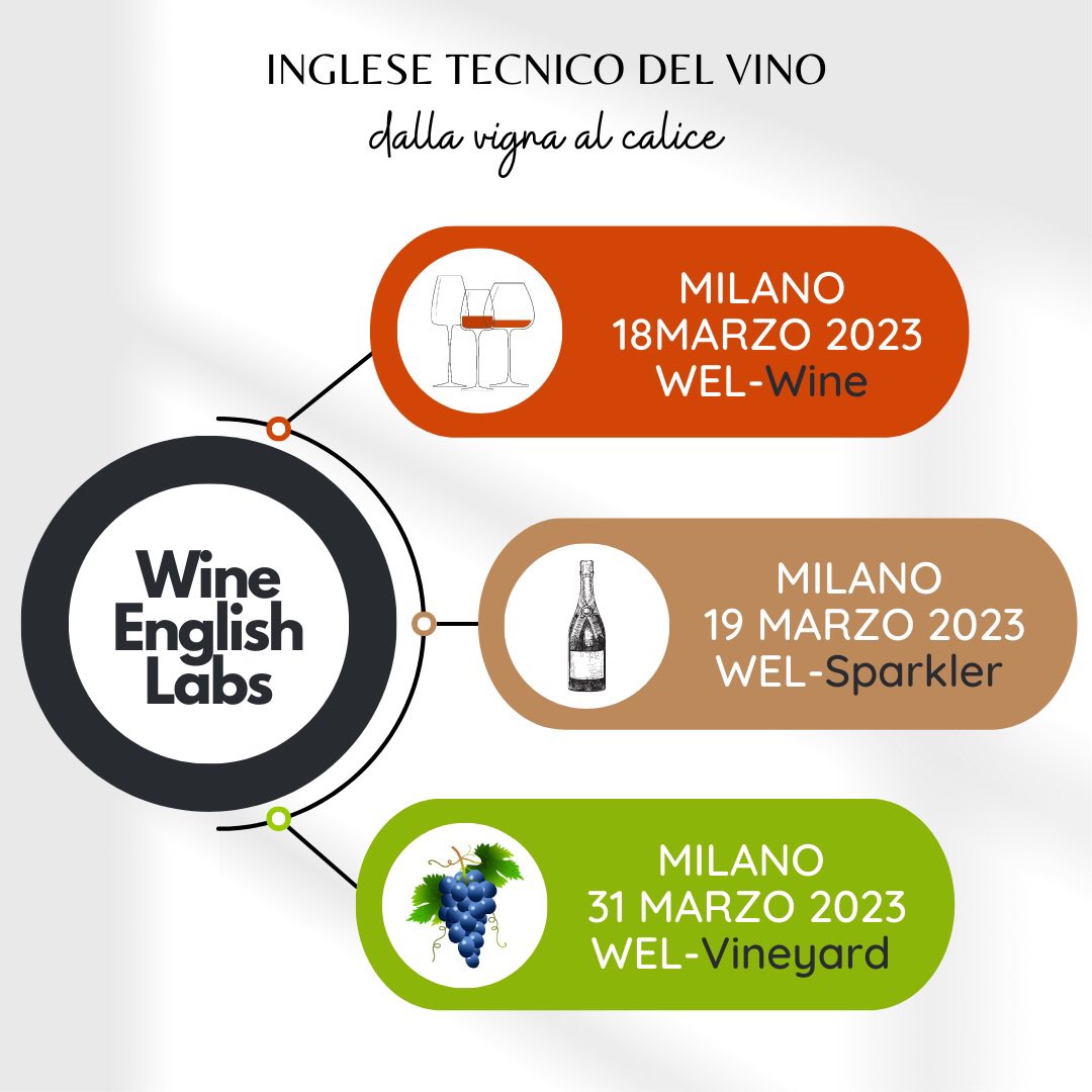 🍇🍷🍾 • Scegli il corso che fa per te! 

👉🏻 • tagvino.it/wel

#vino #cantina #sommelier #enologia #vinoitaliano #vigna #viticoltura #formazione #inglesetecnico #sommelier #winespecialist #maitre #ristorazione #degustazione #milano #metodoclassico #lambrusco #prosecco