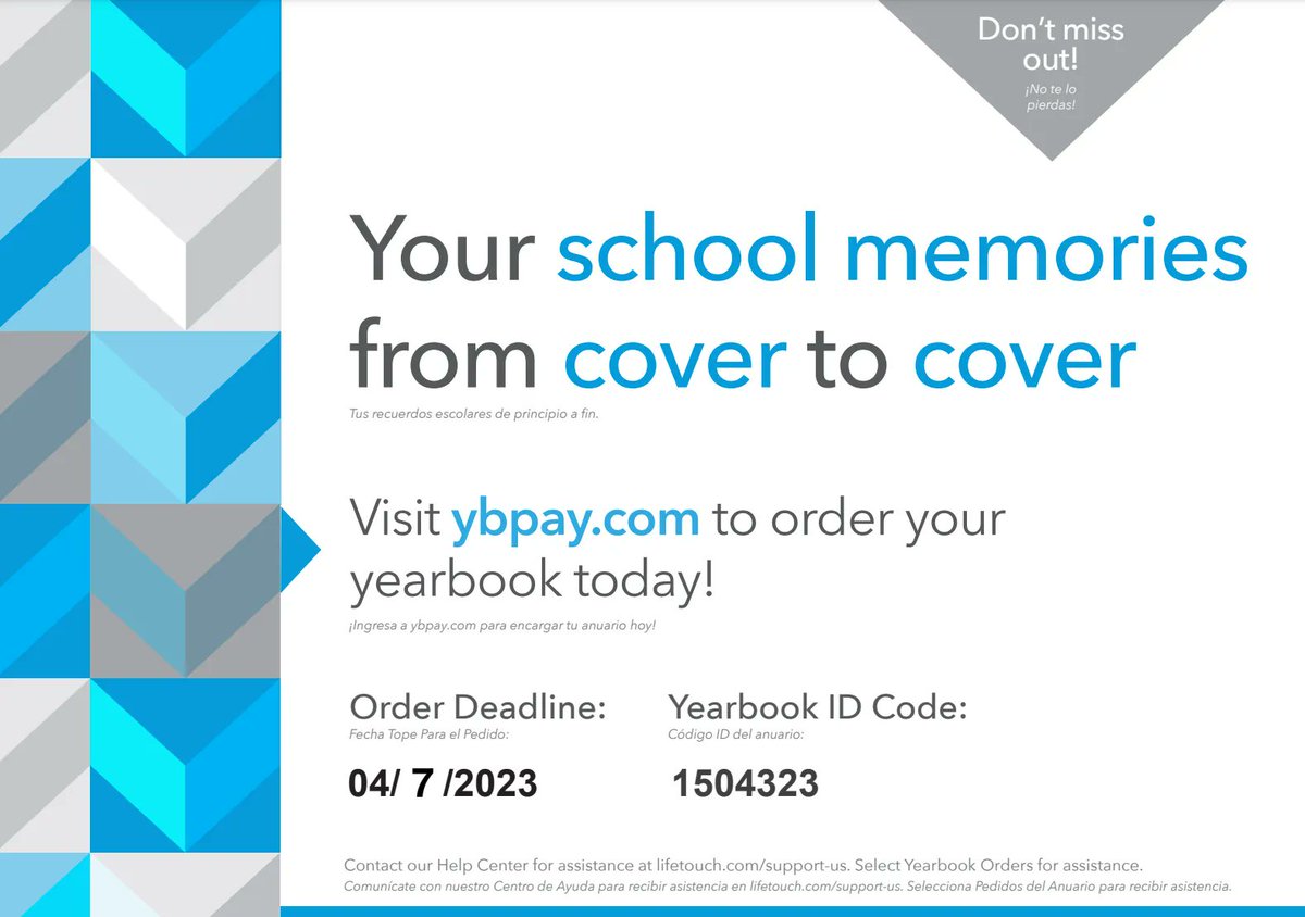 Don't miss your chance to order a 2022-2023 Wedgwood School Yearbook! Place your online order today using the information seen here!