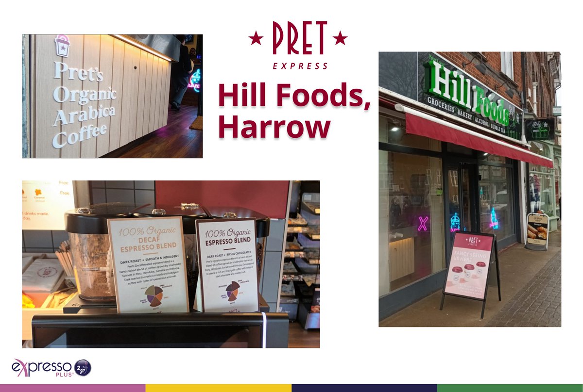 eXpressoPLUS's tweet photo. A #PretExpress has recently been installed in Hill Foods, in Harrow. With 3 staff members trained and POS installed, the solution is ready to start providing #Coffee and #Tea to the local area.

Want to be involved? https://t.co/rwqmzyMC4I

#Pret #CoffeetoGo https://t.co/HCupTLtP42