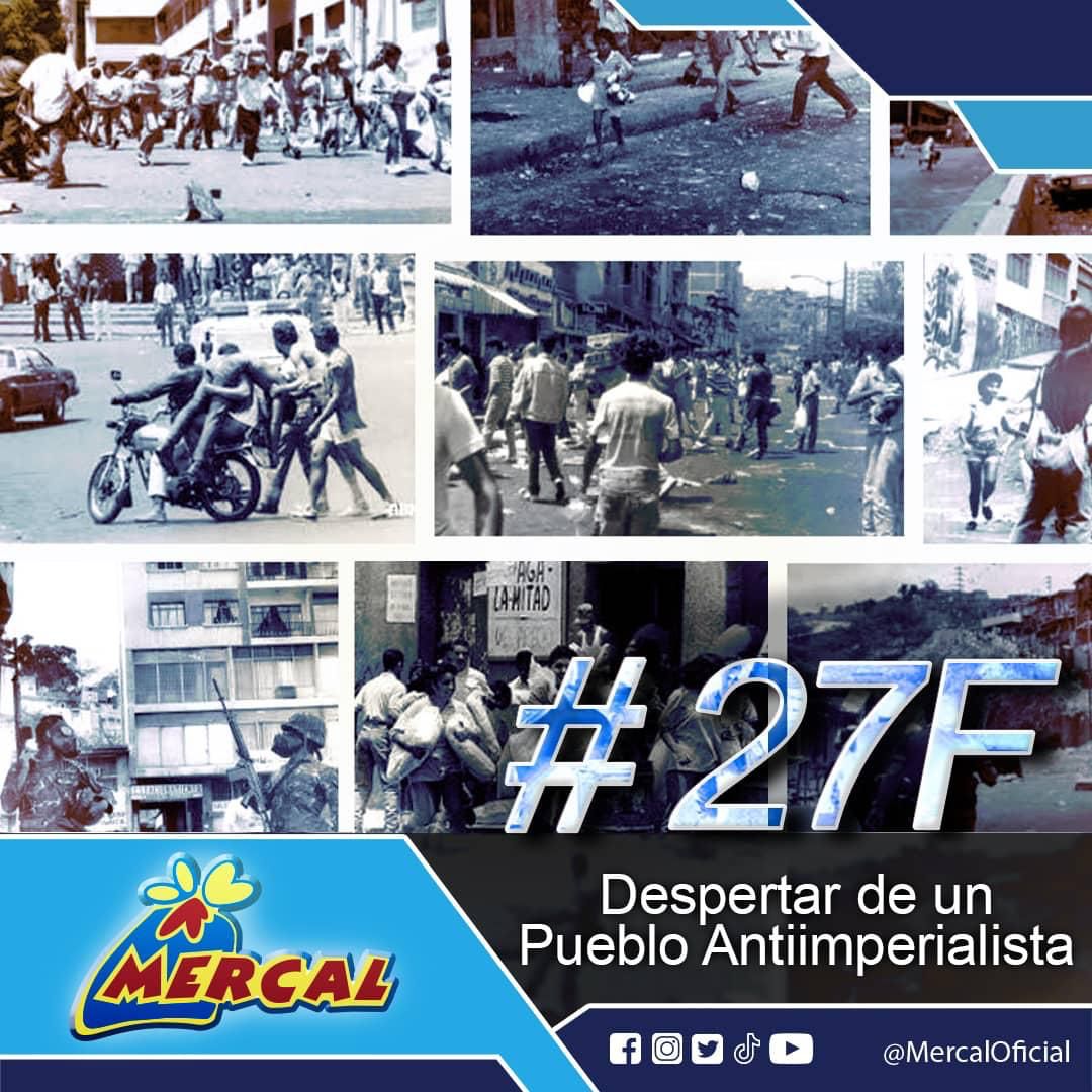 Hoy #27F recordamos 34 años del Caracazo, fecha histórica de rebeldía del pueblo venezolano frente a las injusticias del puntofijismo y el imperialismo.
#27FRebeliónAntimperialista